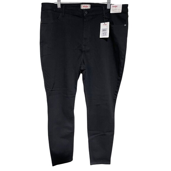 Wrangler Denim - Wrangler Unforgettable Skinny Black High Rise Jeans Womens Plus Size 20W